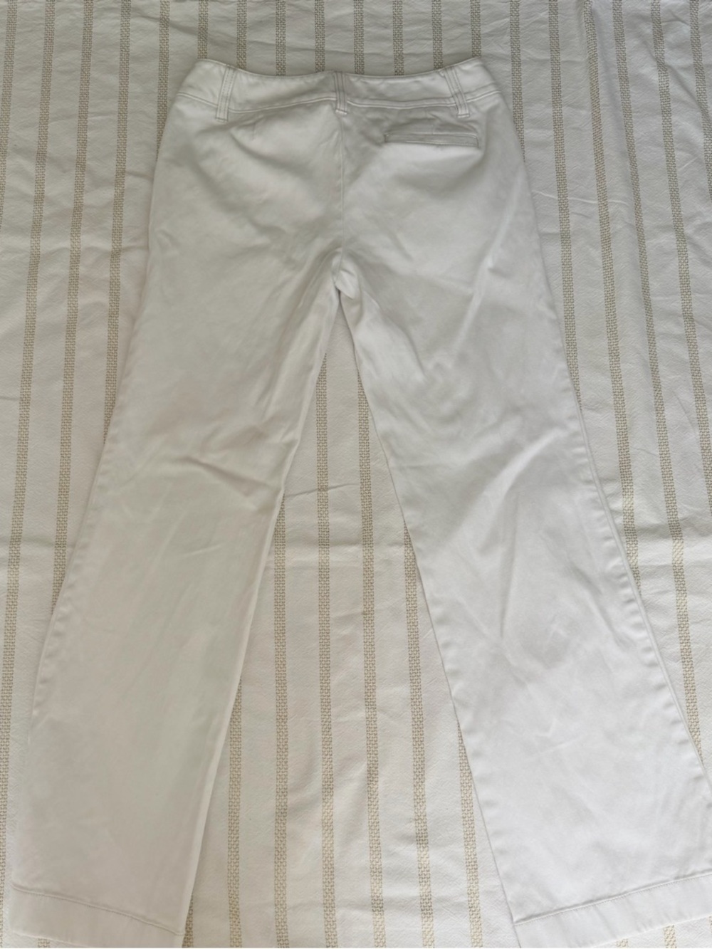 Ann Taylor White Cropped Wide Leg Pants Size 4 Stretch - Picture 4 of 11